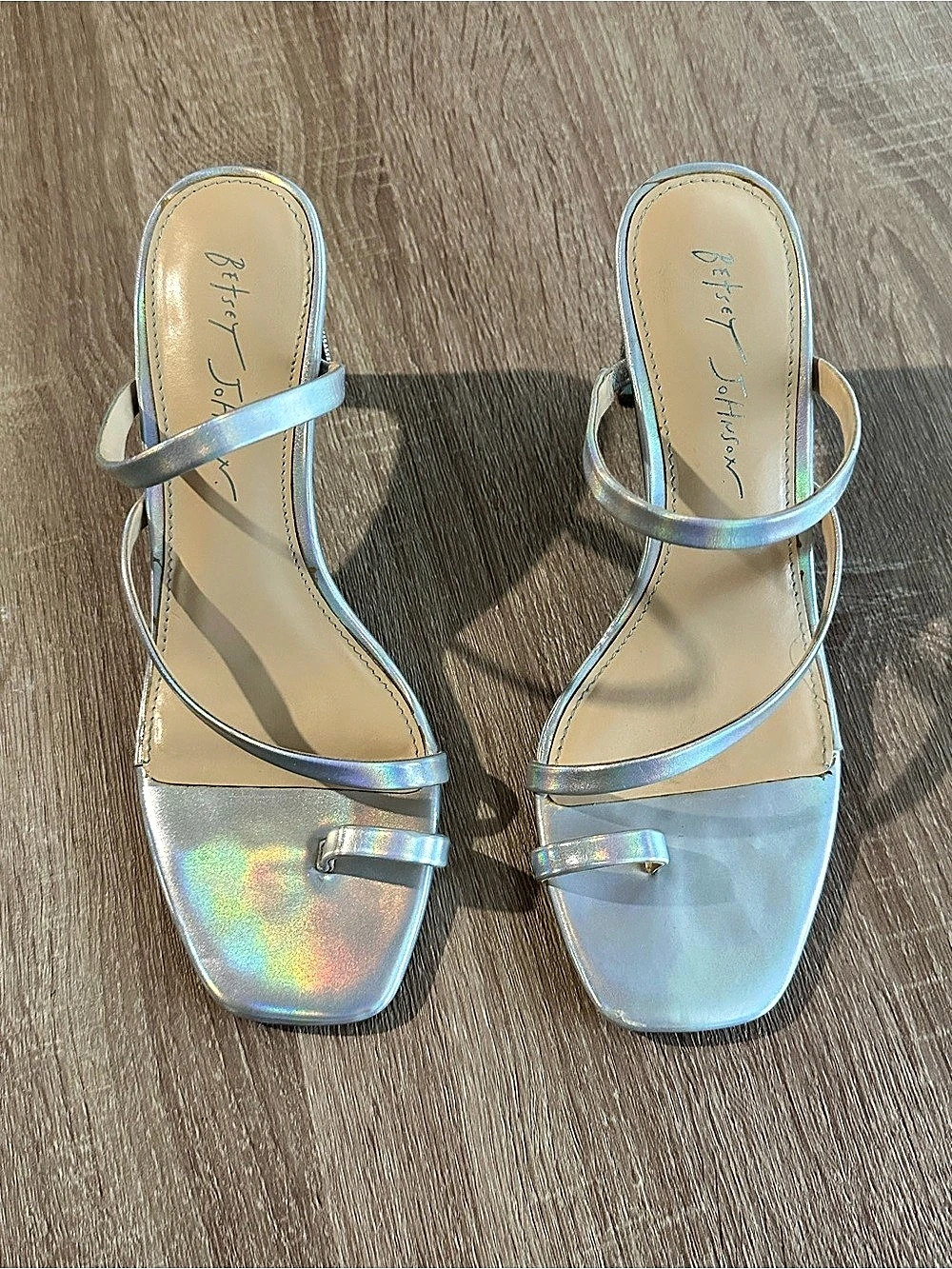 Betsey Johnson Silver Embellished Heels